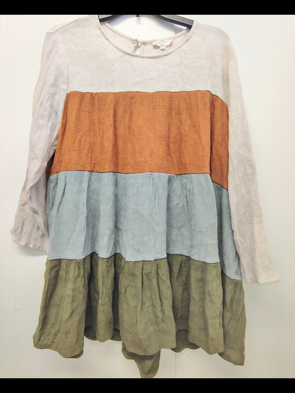 Entro Colorblock Tunic Blouse Size XL